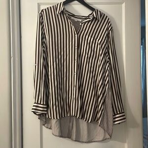 Striped button up blouse